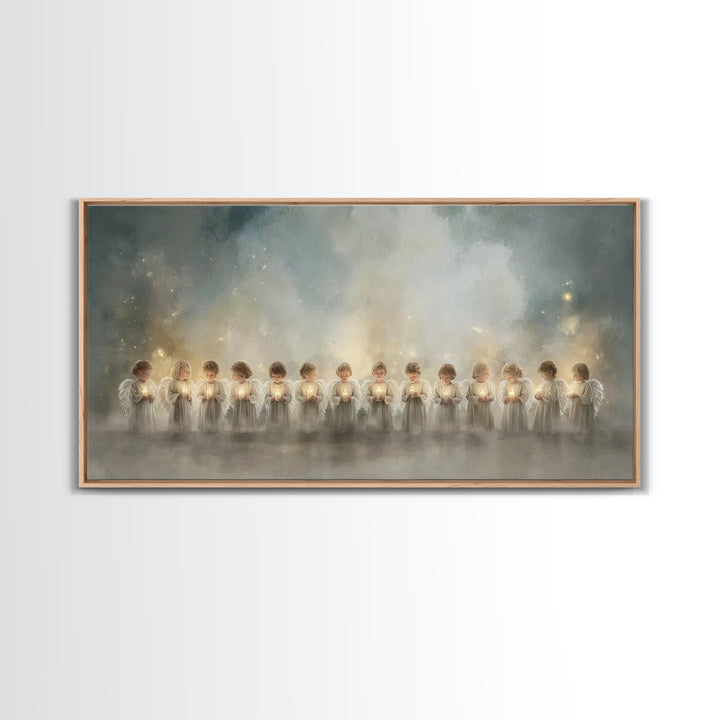 Angel Chorus - Framed Canvas Print - Christian Wall Art - Christian Art Canvas - Christmas Art - Christian Christmas Art - Christian Christ