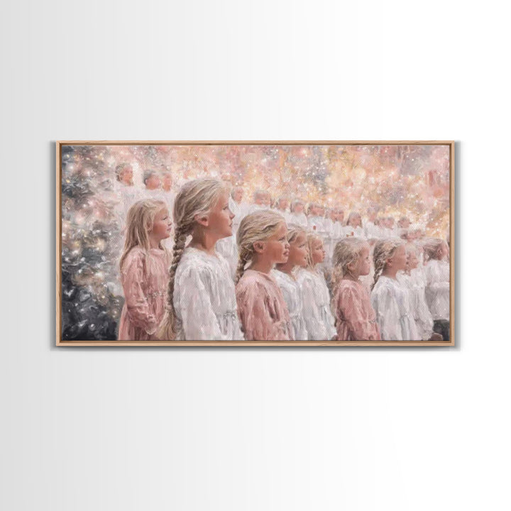 Choir Of Blessings – Framed Canvas Print – Christian Christmas Art – Christian Wall Art – Christmas Art Prints – Christian Art Canvas – Chr