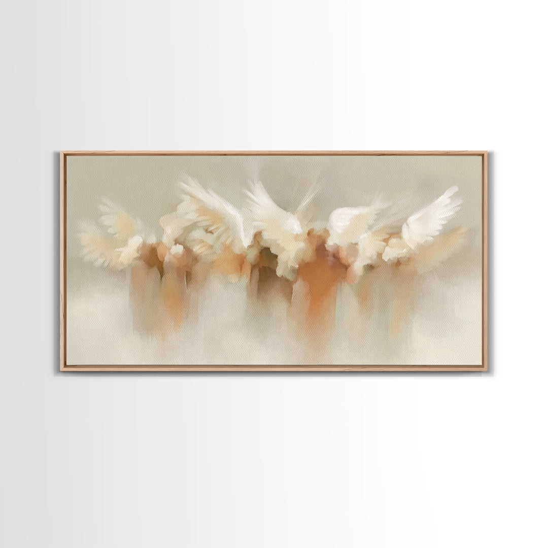 Heavenly Chorus – Framed Canvas Print – Christian Wall Art – Christian Art Canvas – Christian Christmas Decorations – Christmas Art Prints