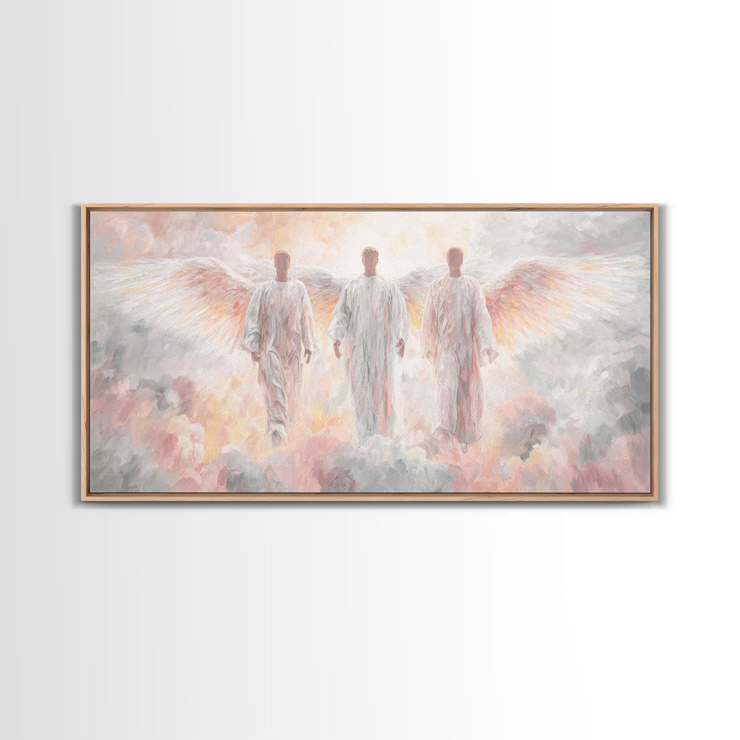 Radiant Messengers – Framed Canvas Print – Christian Wall Art – Christian Art Canvas – Modern Christian Art – Christian Painting – Christia
