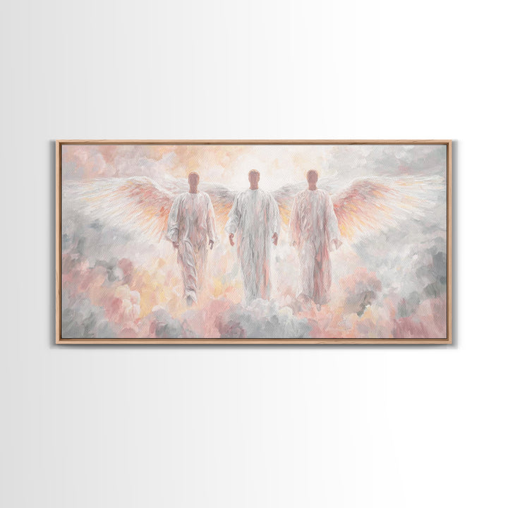 Radiant Messengers – Framed Canvas Print – Christian Wall Art – Christian Art Canvas – Modern Christian Art – Christian Painting – Christia