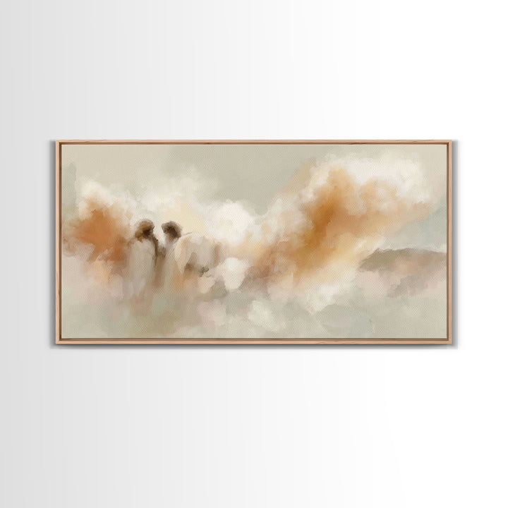 Softened Whispers – Framed Canvas Print – Minimalist Christian Art – Abstract Christian Art – Christian Wall Art – Subtle Christian Art – C