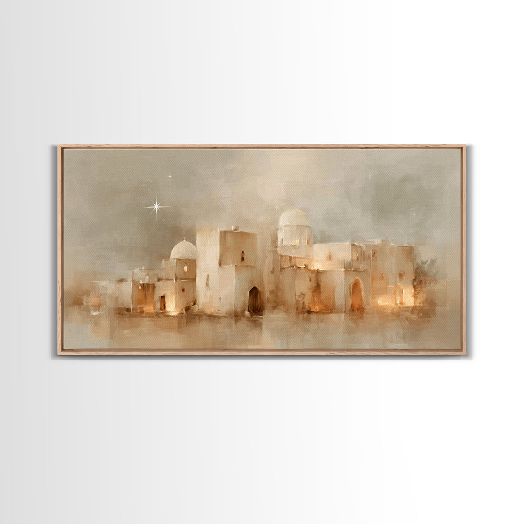 Star of Bethlehem – Framed Canvas Print – Christian Wall Art – Christmas Art Prints – Christian Art Canvas – Christian Christmas Decor – Mo