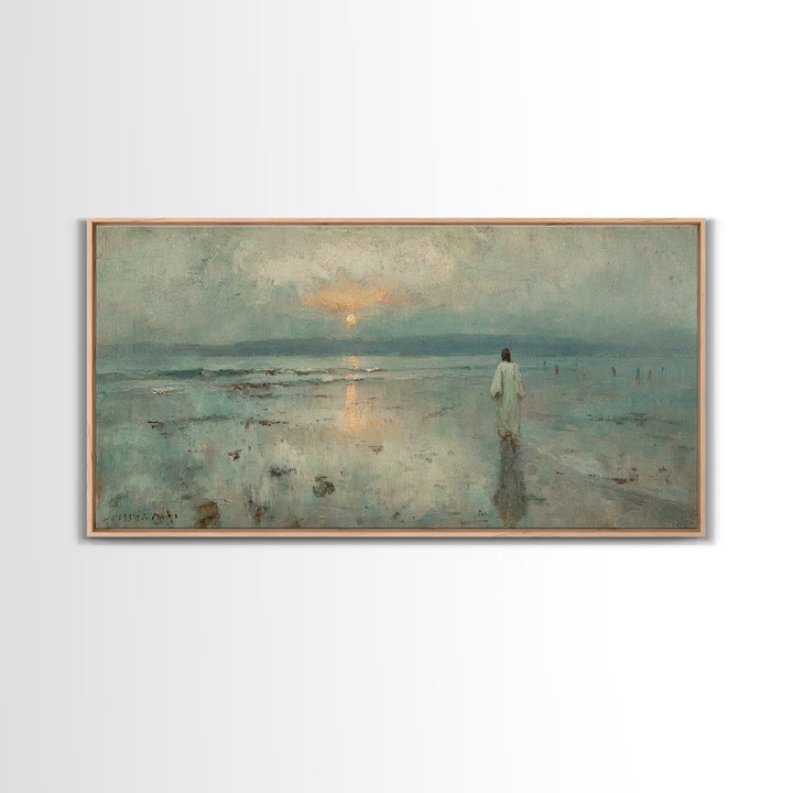 Horizon Grace – Framed Canvas Print – Christian Art Work – Jesus Canvas Art – Christian Wall Art – Subtle Christian Art – Christian Decor F