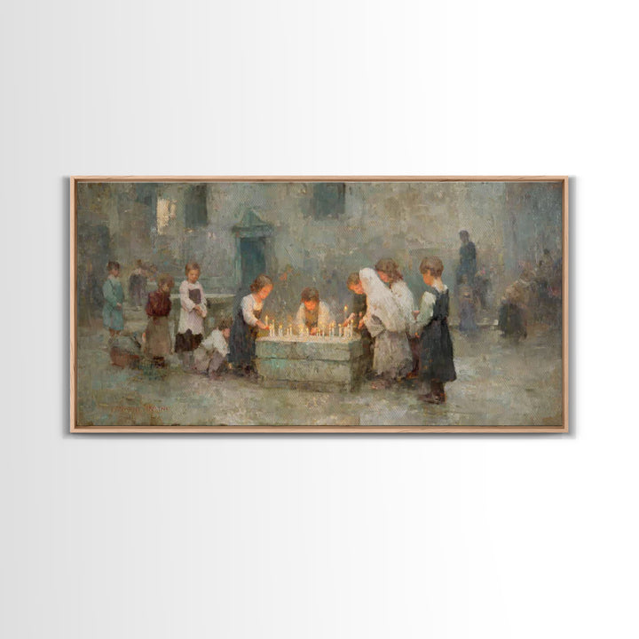 Children Of Blessing – Framed Canvas Print – Christian Art Canvas – Vintage Christian Art – Christian Wall Art – Christian Art Print – Chri