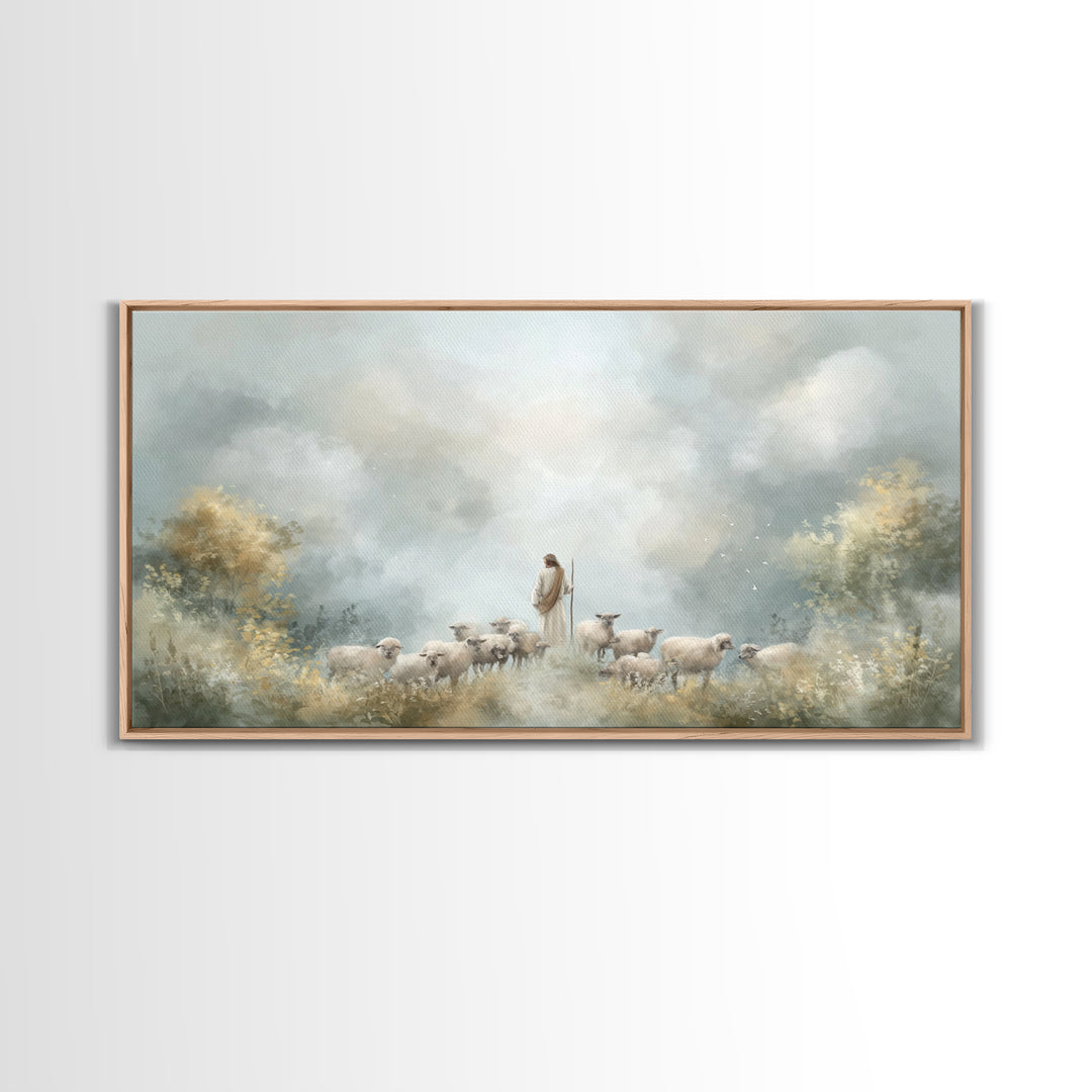 Guardian Of Peace – Framed Canvas Print – Christian Art Canvas – Jesus Painting – Christian Wall Art – Christian Art Work – Christian Gift