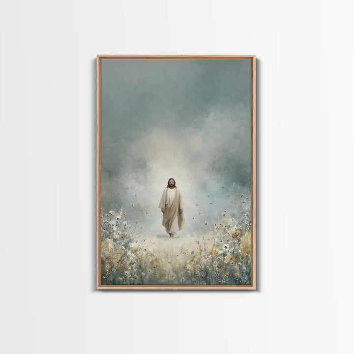 Heavenly Bloom – Framed Canvas Print – Christian Art Canvas – Jesus Painting – Subtle Christian Art – Christian Wall Art – Christian Gift I