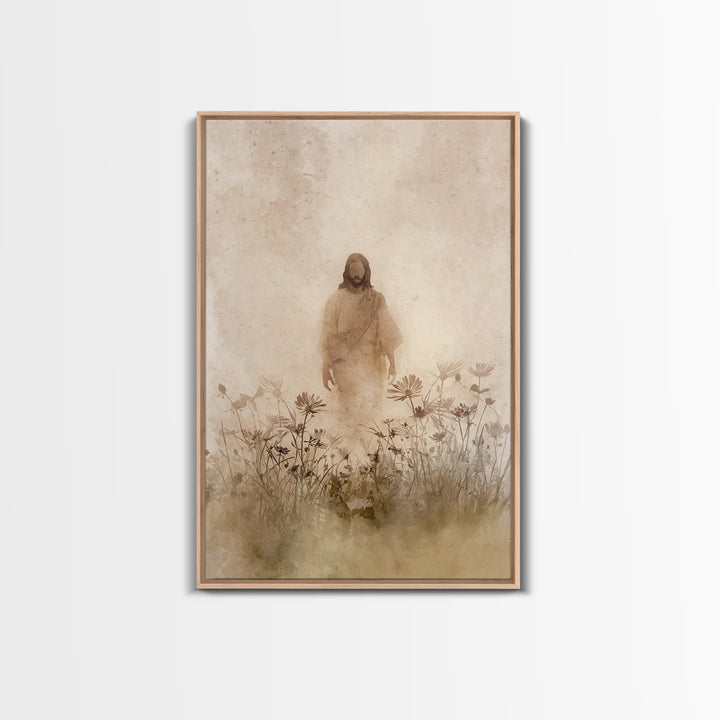 Wilderness Promise, Framed Canvas Print, Christian Wall Art, Jesus Canvas Art, Modern Christian Art, Christian Decor, Christian Art Print