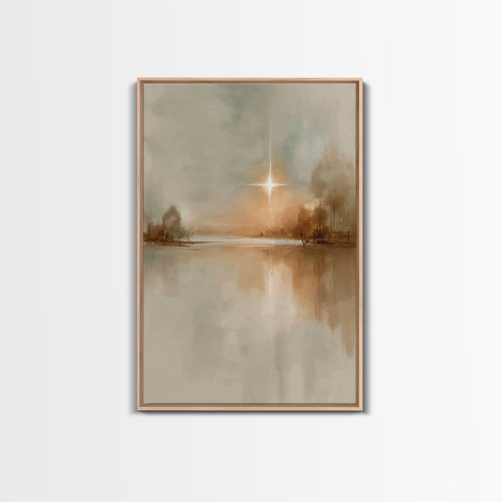 Guiding Dawn Star – Framed Canvas Print – Christian Wall Art – Christian Art Canvas – Christmas Art – Christian Christmas Art – Jesus Paint