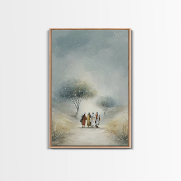Guided By Light | Framed Canvas Print | Christian Wall Art | Christian Art Canvas | Christian Painting | Christian Gift | Modern Christian