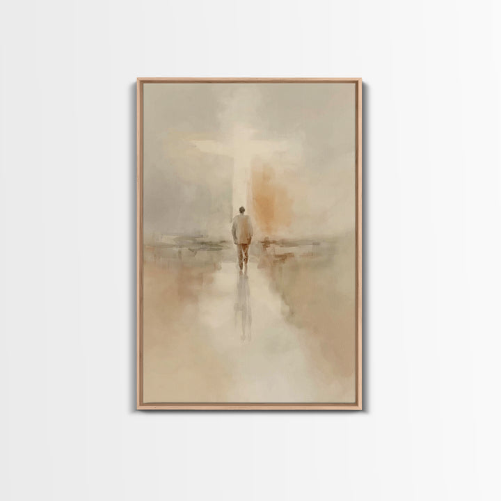 Path Of Faith – Framed Canvas Print – Christian Art Canvas – Christian Wall Art – Christian Painting – Modern Christian Art