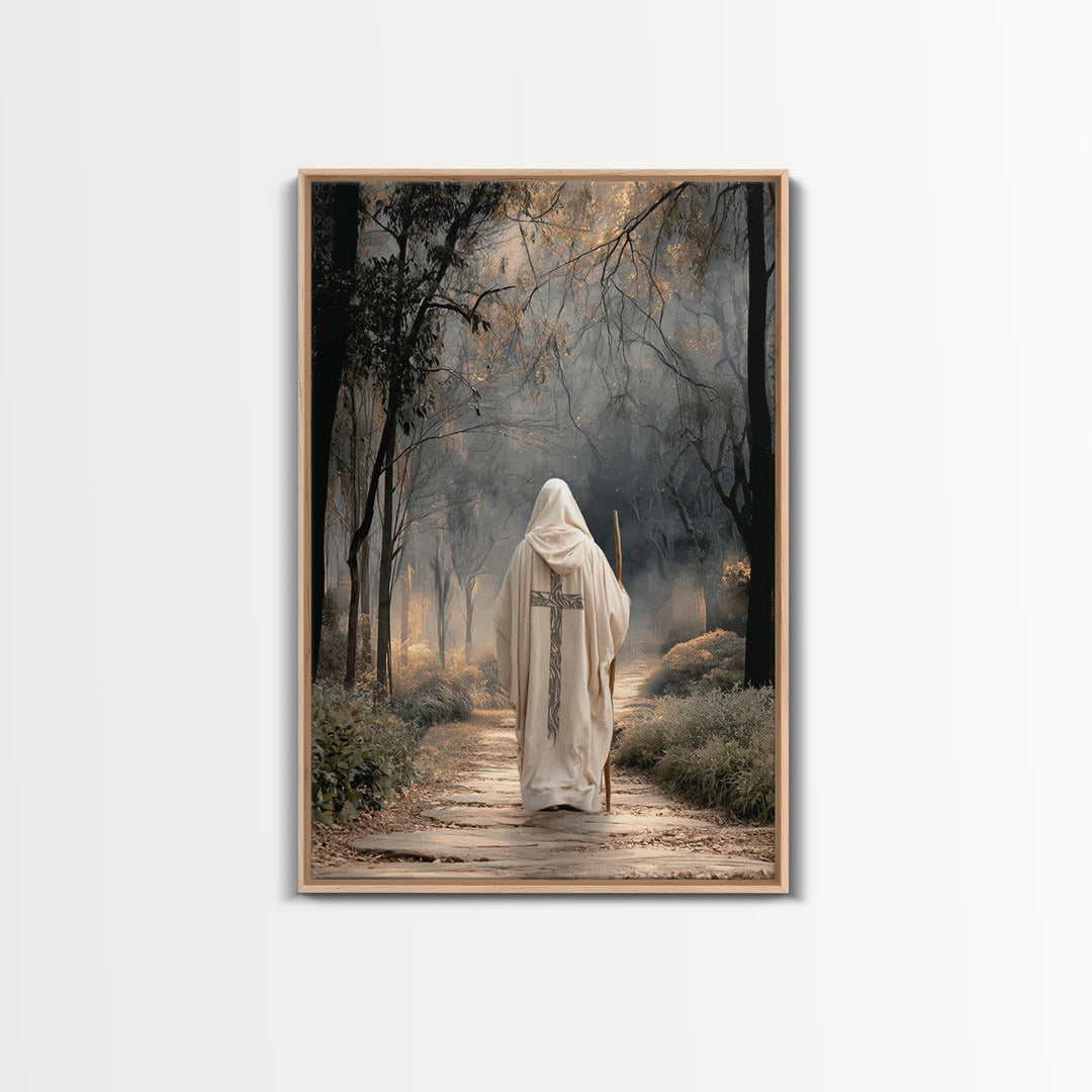 Shepherd’s Walk – Framed Canvas Print – Christian Wall Art – Christian Art Canvas – Christian Painting – Christian Decor
