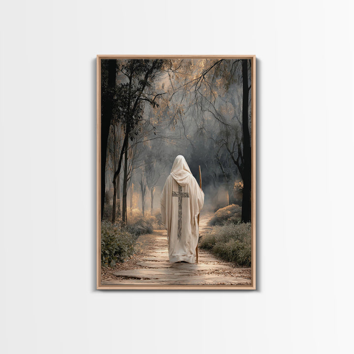 Shepherd’s Walk – Framed Canvas Print – Christian Wall Art – Christian Art Canvas – Christian Painting – Christian Decor