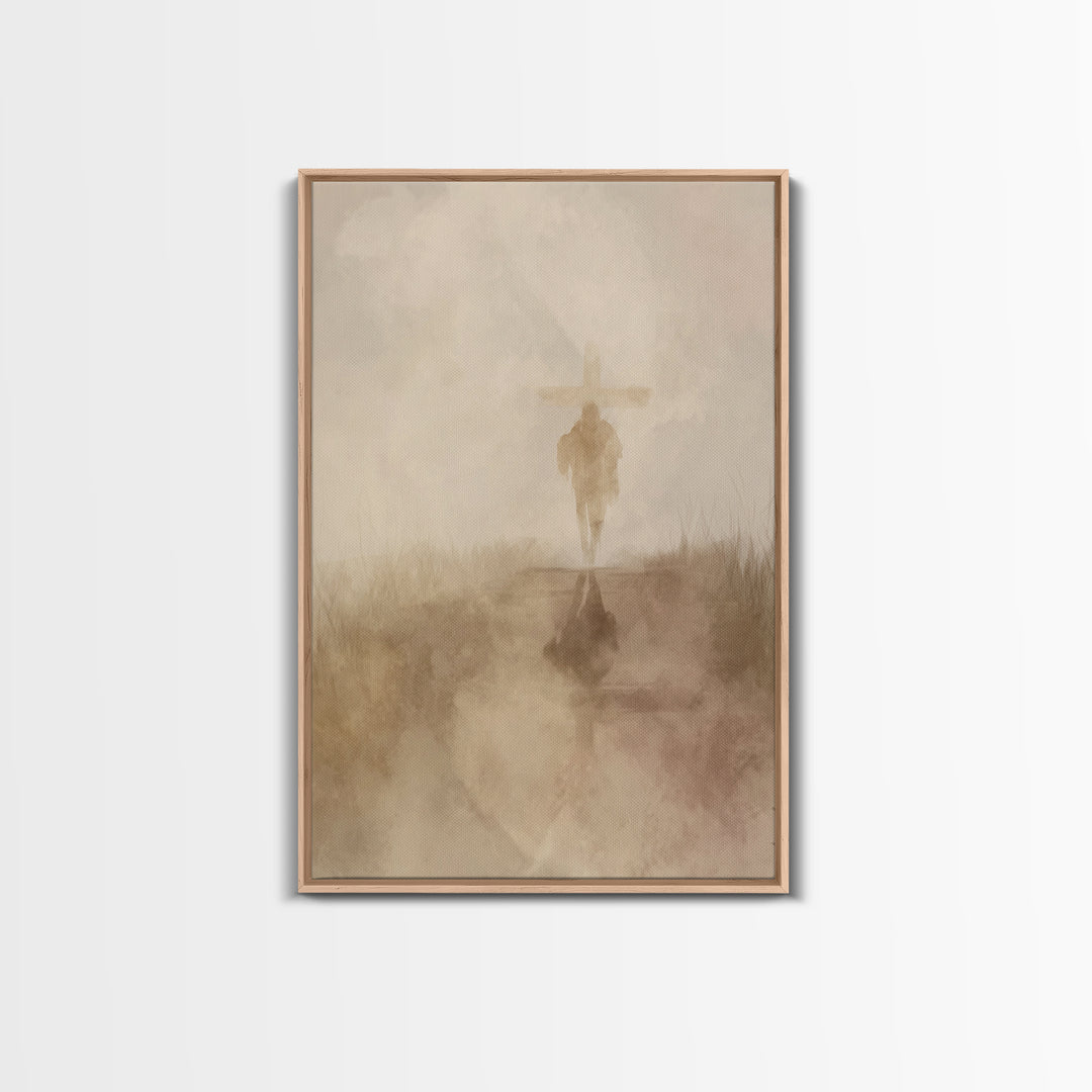 Burden Of Love – Framed Canvas Print – Christian Wall Art – Christian Art Canvas – Christian Painting – Christian Art Print