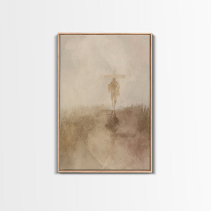 Burden Of Love – Framed Canvas Print – Christian Wall Art – Christian Art Canvas – Christian Painting – Christian Art Print