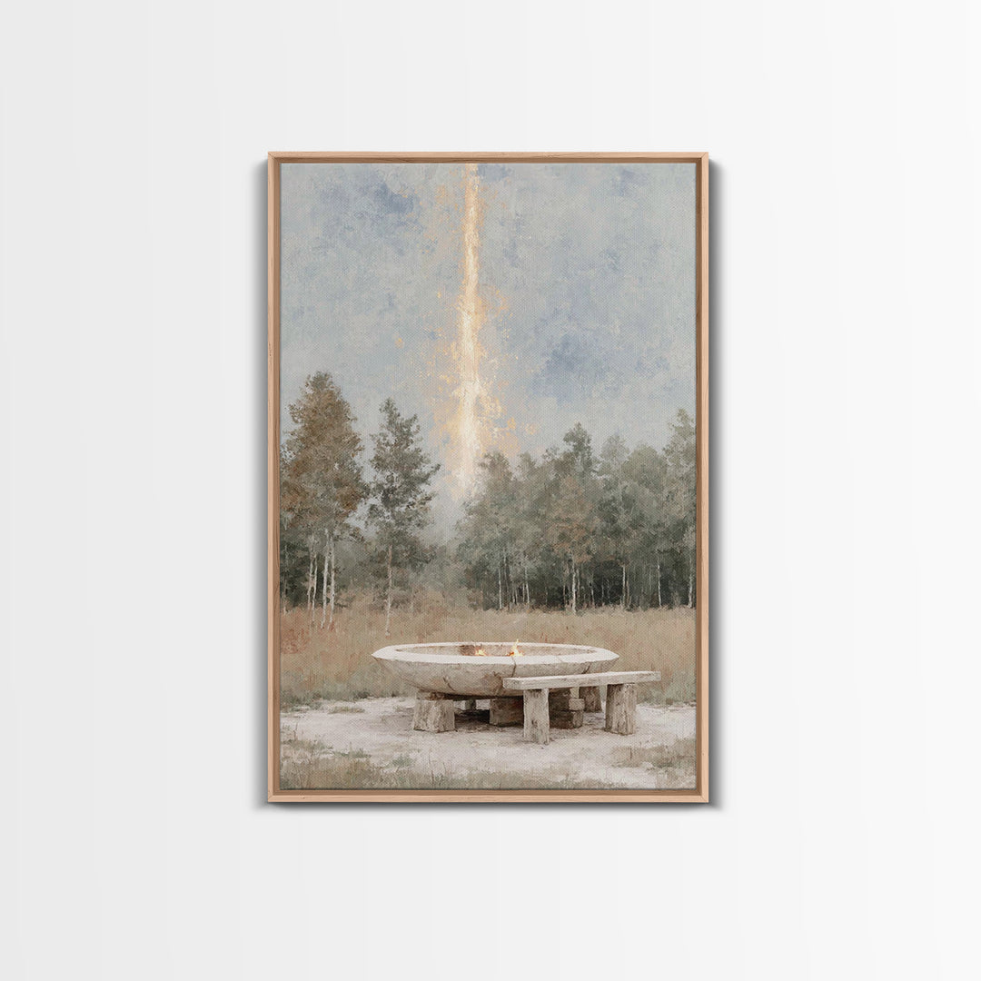 Forest Altar Light – Framed Canvas Print – Christian Art Canvas – Christian Wall Art – Christian Art Print – Christmas Art