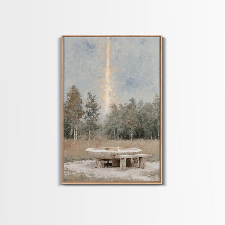 Forest Altar Light – Framed Canvas Print – Christian Art Canvas – Christian Wall Art – Christian Art Print – Christmas Art