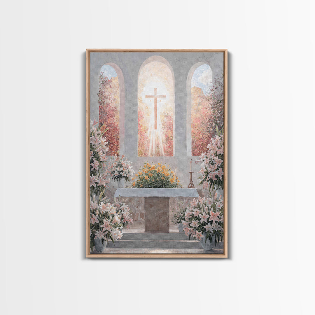 Stillness Of Light – Framed Canvas Print – Christian Wall Art – Christian Art Canvas – Subtle Christian Art – Christian Christmas Art – Chr