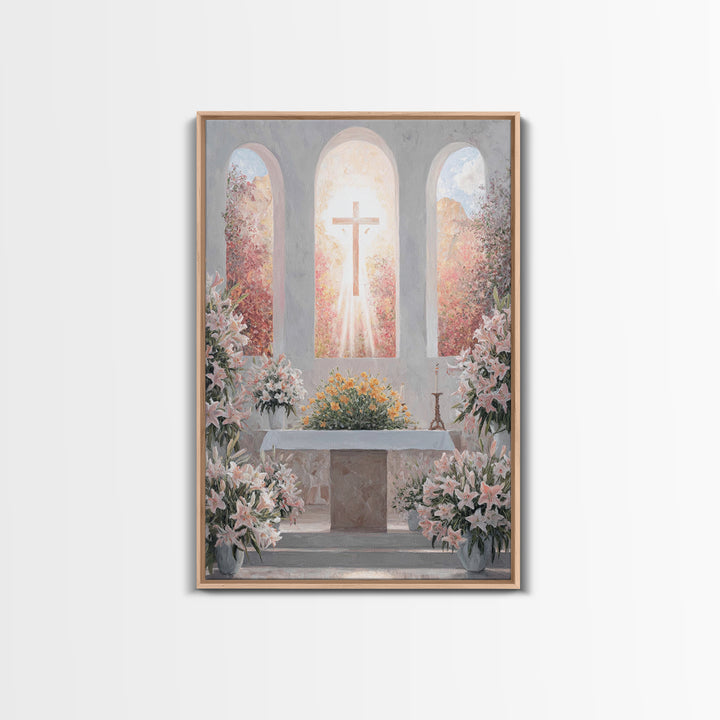 Stillness Of Light – Framed Canvas Print – Christian Wall Art – Christian Art Canvas – Subtle Christian Art – Christian Christmas Art – Chr