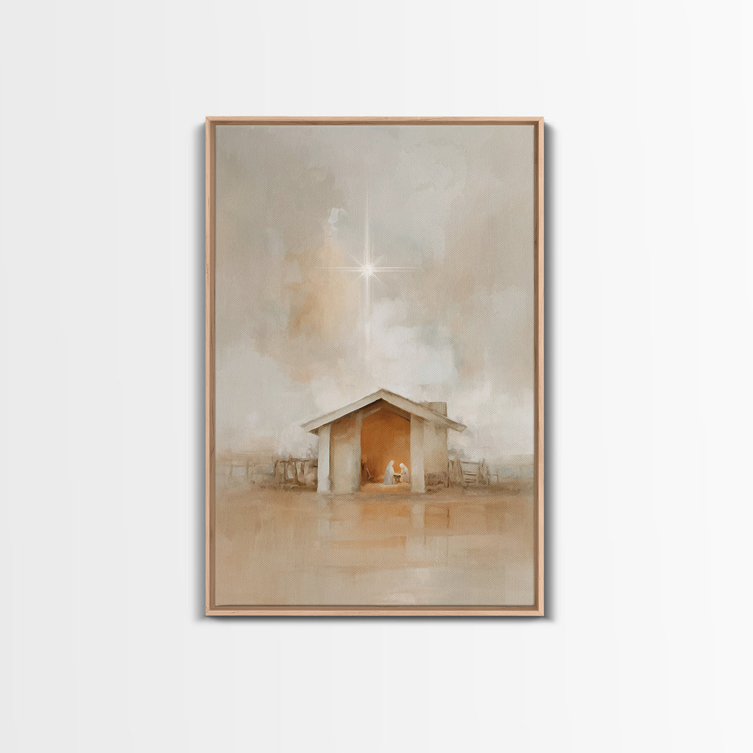 Star of Peace – Framed Canvas Print – Christian Wall Art – Christmas Art Prints – Jesus Christmas Art – Christian Art Canvas – Christian Gi