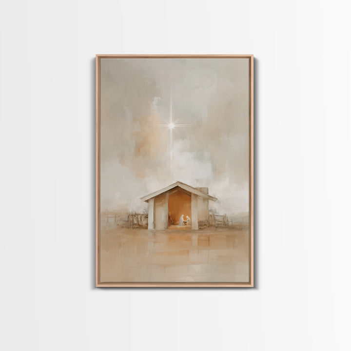Star of Peace – Framed Canvas Print – Christian Wall Art – Christmas Art Prints – Jesus Christmas Art – Christian Art Canvas – Christian Gi