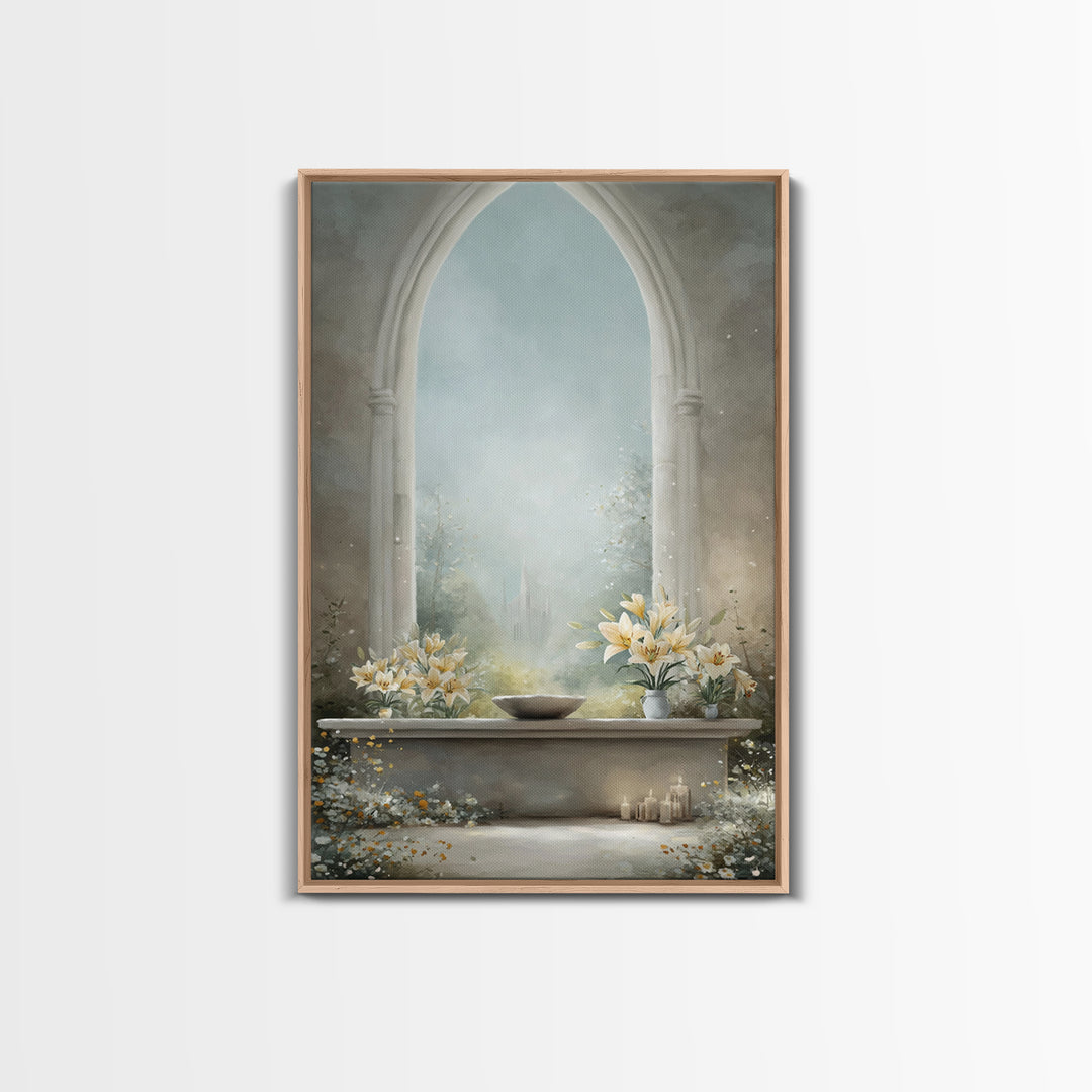 Easter Blooming Hope – Framed Canvas Print – Christian Wall Art – Christian Art Canvas – Christian Decor – Christian Painting – Christian G