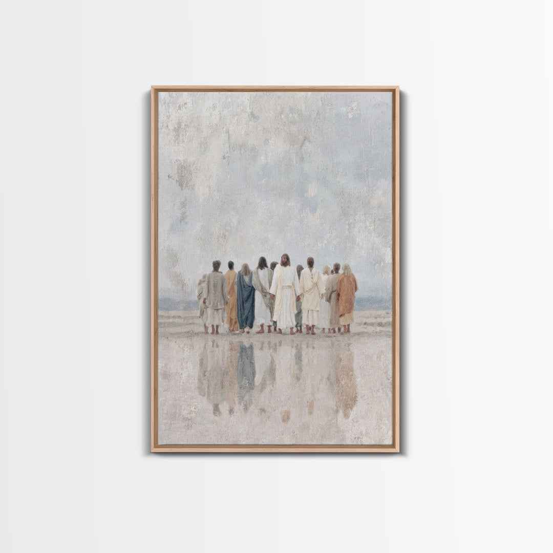 Morning Discipleship | Framed Canvas Print | Christian Art Canvas | Jesus Painting | Christian Wall Art | Christian Gift Ideas | Christian