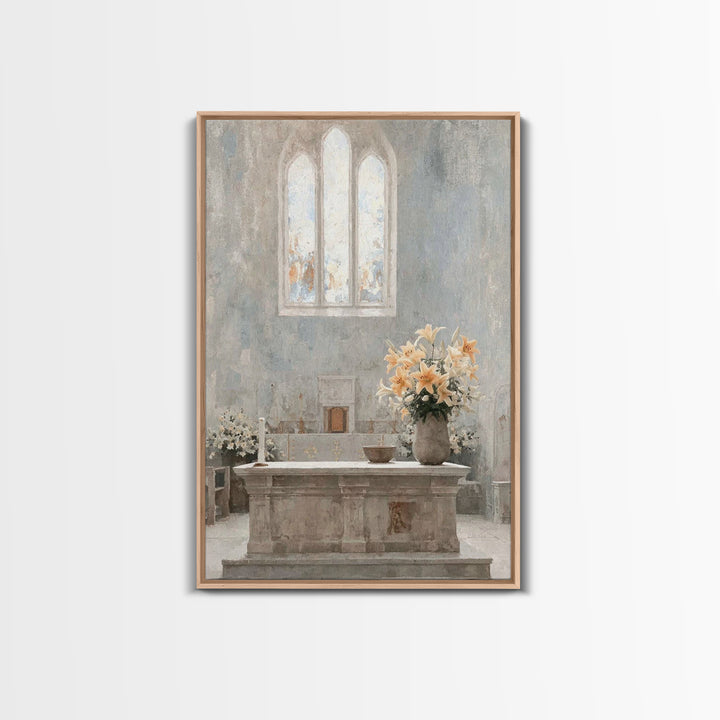 Holy Garden Peace – Framed Canvas Print – Christian Wall Art – Christian Art Canvas – Christian Decor – Christian Christmas Art – Christmas