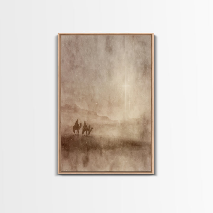 Pilgrims of Light | Framed Canvas Print | Christian Art Canvas | Christmas Art Prints | Christian Christmas Art | Christian Wall Art | Chri