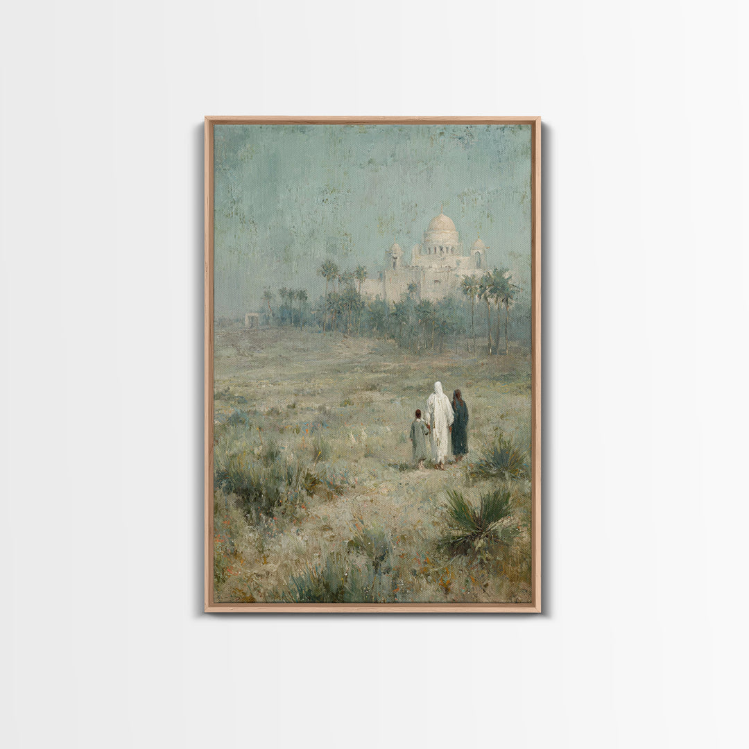 Desert Star Journey – Framed Canvas Print – Christian Wall Art – Christian Art Canvas – Christian Christmas Art – Christmas Art – Jesus Pai