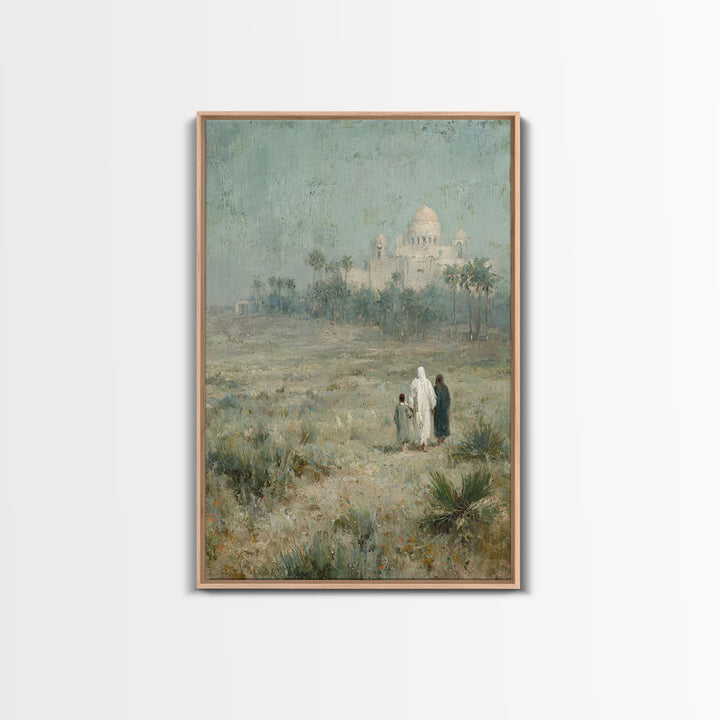 Desert Star Journey – Framed Canvas Print – Christian Wall Art – Christian Art Canvas – Christian Christmas Art – Christmas Art – Jesus Pai