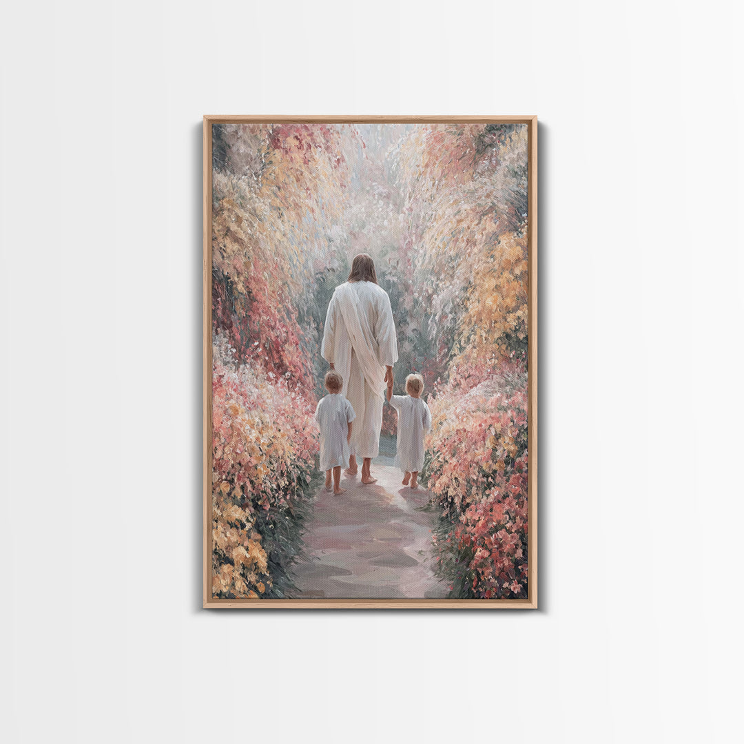 Walk Of Faith | Framed Canvas Print | Christian Art | Jesus Painting | Christian Art Canvas | Christian Decor | Christian Christmas Art
