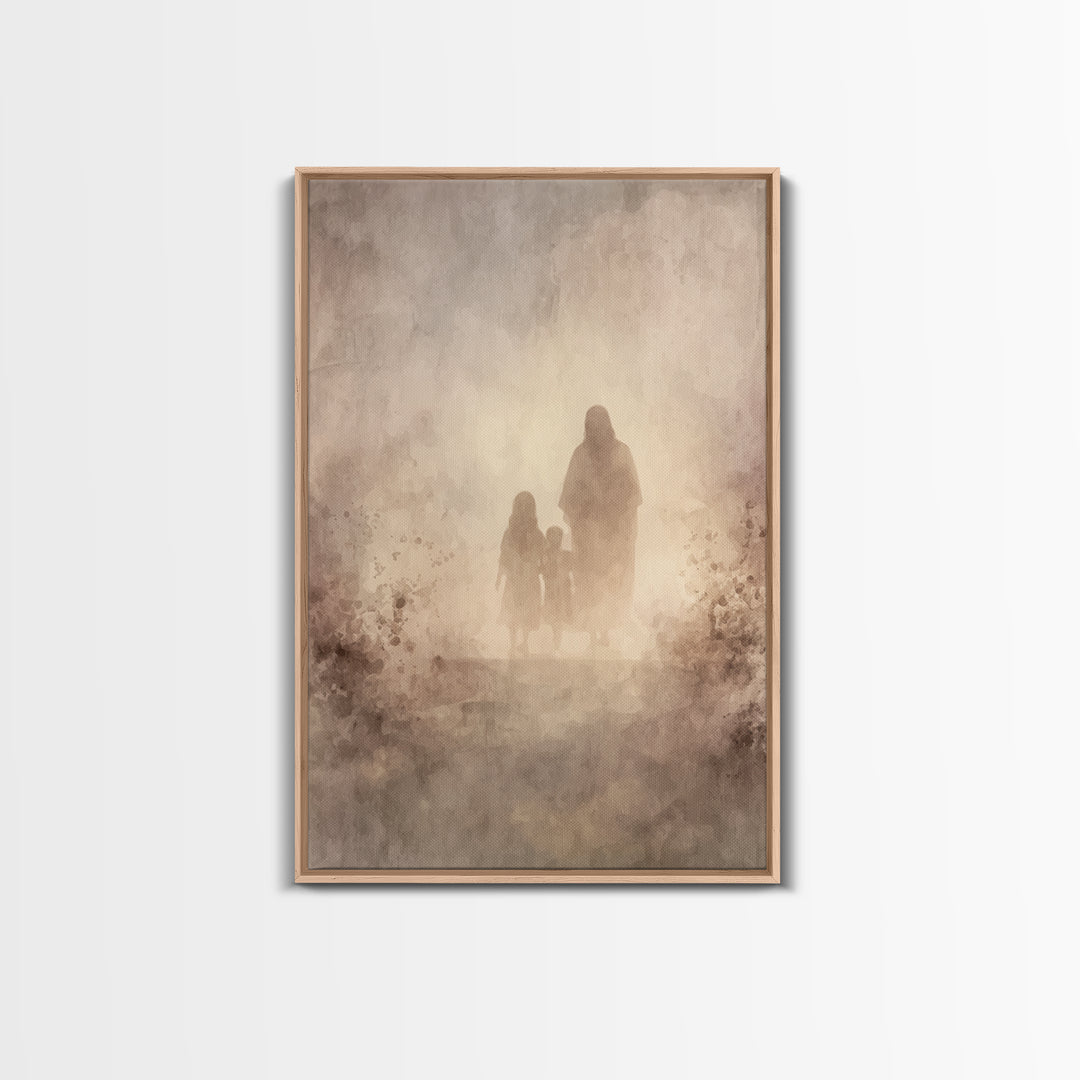 Blessed Companions , Framed Canvas Print, Christian Wall Art, Christian Art Canvas, Jesus Painting, Christian Art, Modern Christian Art