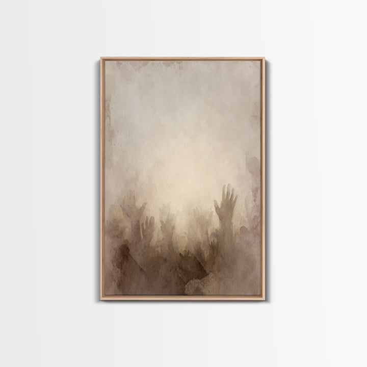 Rise In Worship | Framed Canvas Print | Christian Wall Art | Christian Art Canvas | Christian Art Gift | Abstract Christian Art | Modern Ch