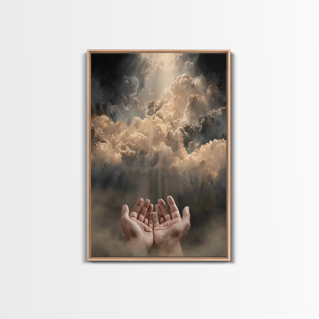 Glory Unveiled | Framed Canvas Print | Christian Wall Art | Christian Art Canvas | Moody Christian Art | Christian Gift Ideas | Modern Chri