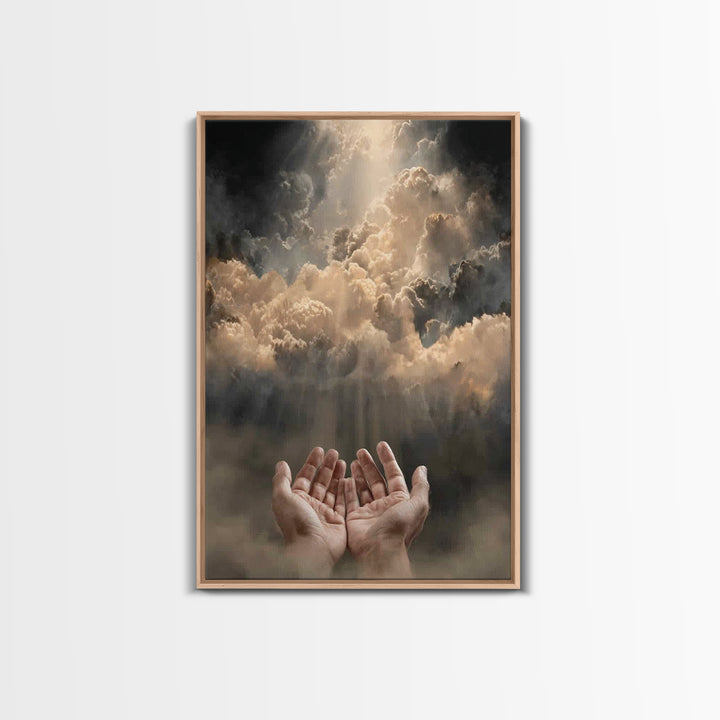 Glory Unveiled | Framed Canvas Print | Christian Wall Art | Christian Art Canvas | Moody Christian Art | Christian Gift Ideas | Modern Chri
