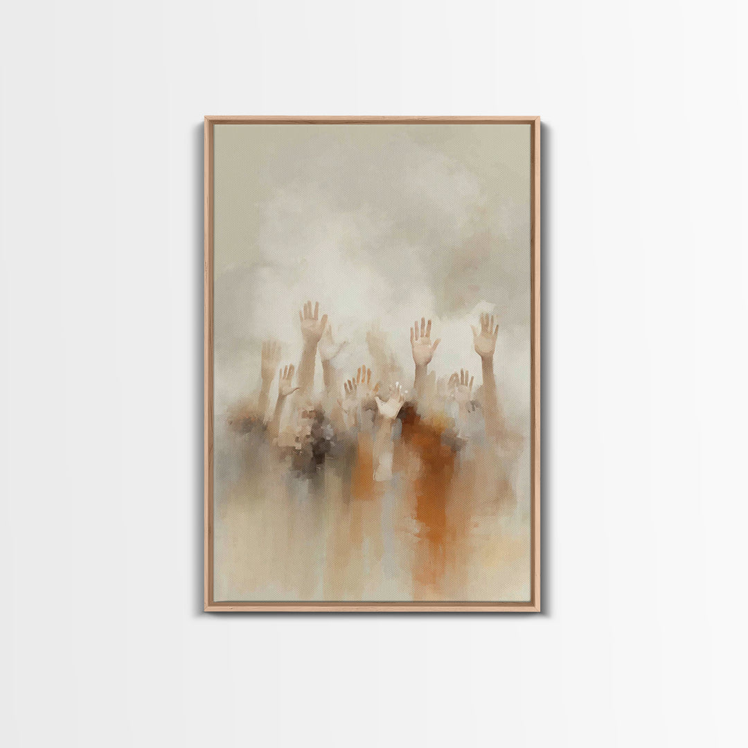 Clouds Of Praise – Framed Canvas Print – Christian Wall Art – Christian Art Canvas – Christian Gift – Modern Christian Art – Large Christia