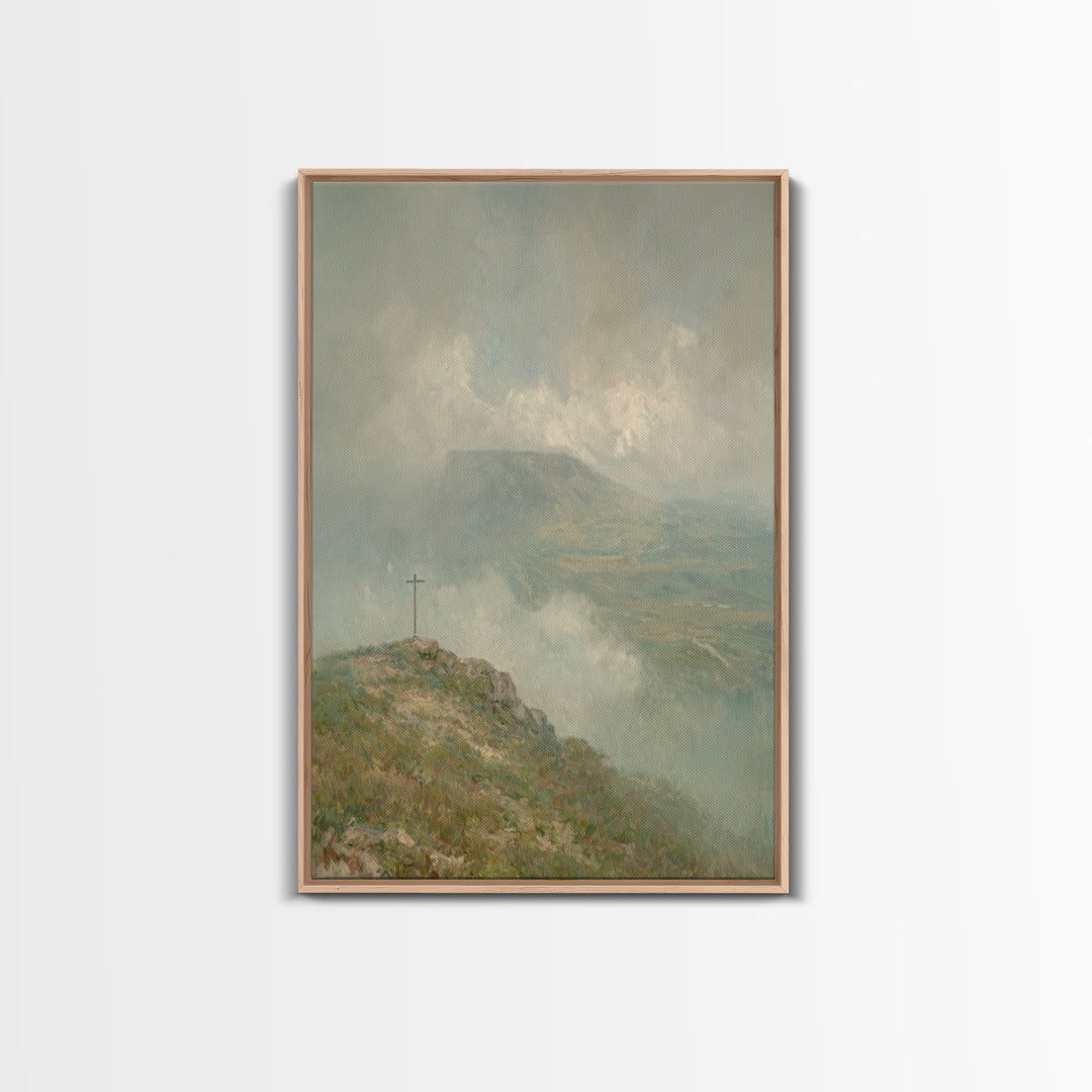 Summit Of Grace – Framed Canvas Print – Christian Wall Art – Christian Art Canvas – Jesus Painting – Christian Christmas Art – Christian De