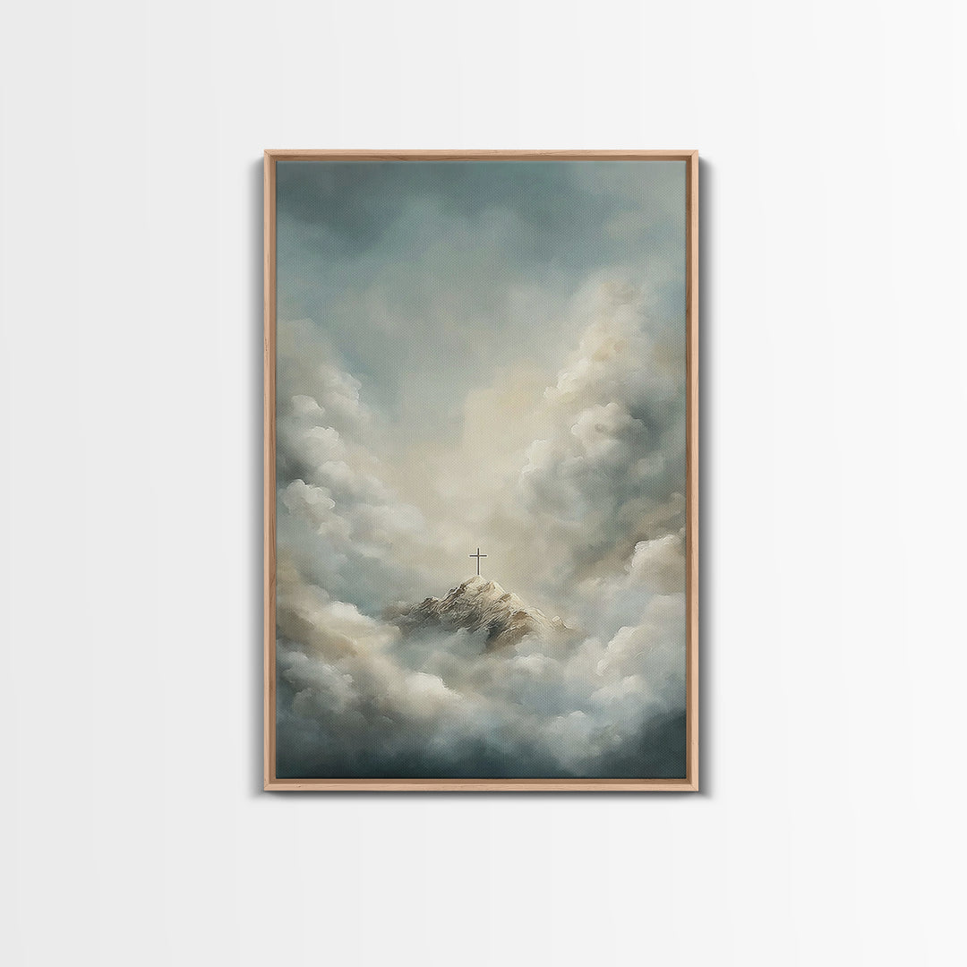 Sacred Silence – Framed Canvas Print – Christian Wall Art – Minimalist Christian Art – Subtle Christian Art – Christian Art Prints – Christ