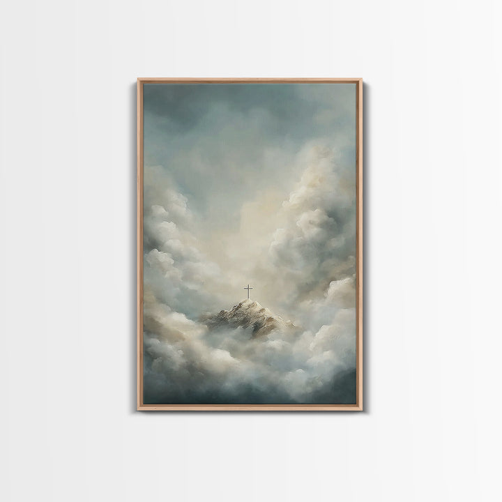 Sacred Silence – Framed Canvas Print – Christian Wall Art – Minimalist Christian Art – Subtle Christian Art – Christian Art Prints – Christ