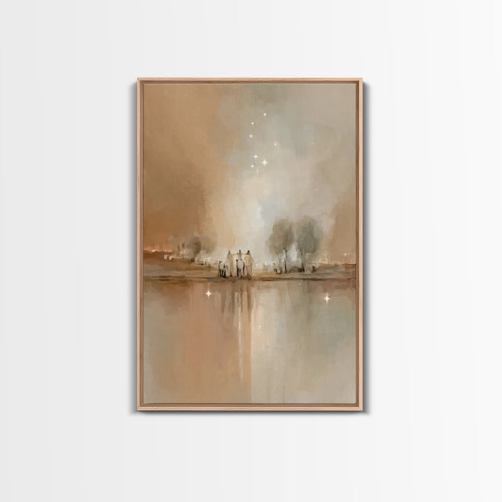 Starry Journey – Framed Canvas Print – Christian Wall Art – Christian Art Canvas – Christmas Art – Christian Christmas Decor – Christian Ar
