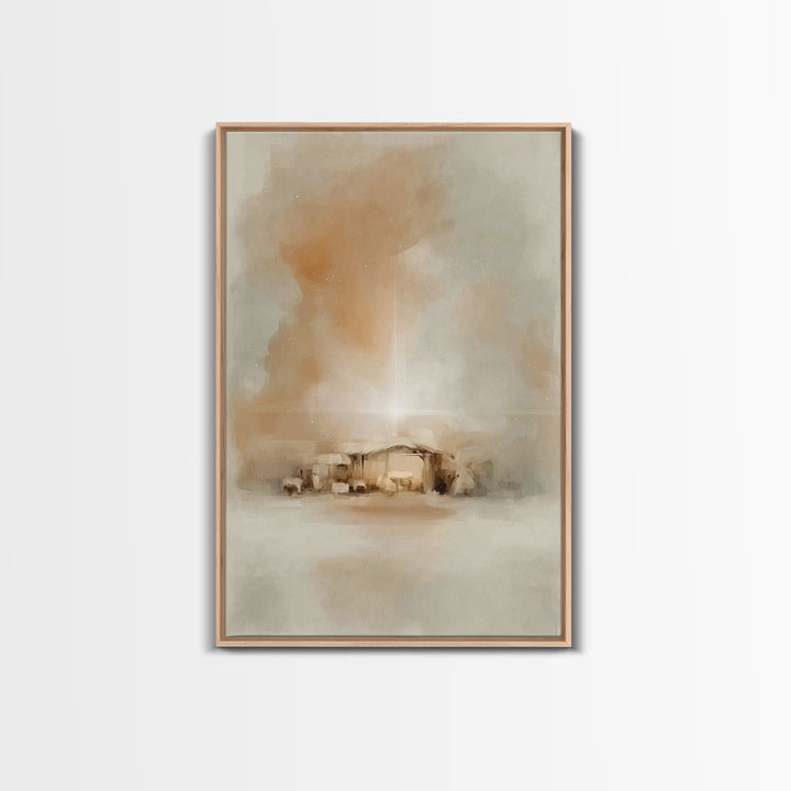 Bethlehem Wonder Sky – Framed Canvas Print – Christian Wall Art – Christmas Art – Christian Art Canvas – Christian Decor – Jesus Art