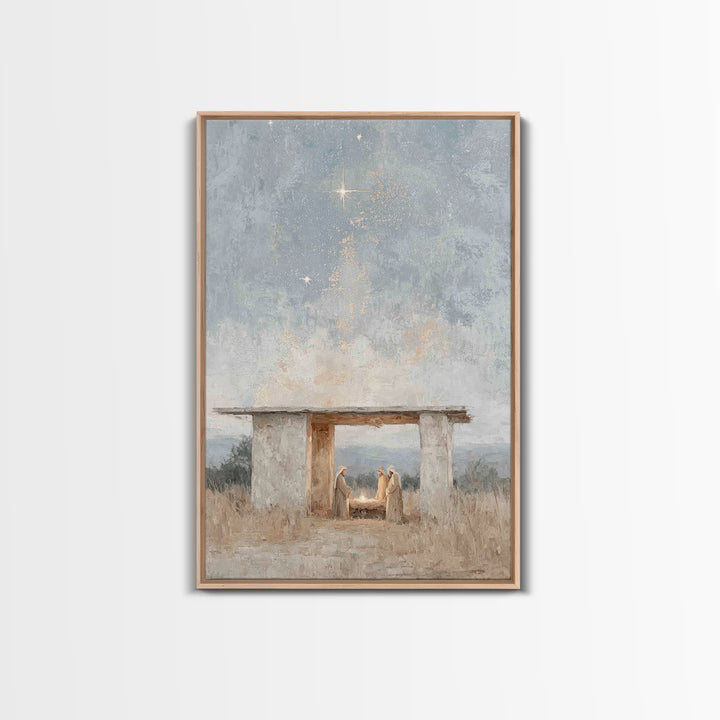 Shelter of Peace – Framed Canvas Print – Christian Decor – Jesus Art – Christian Art Canvas – Christmas Art – Christian Wall Art