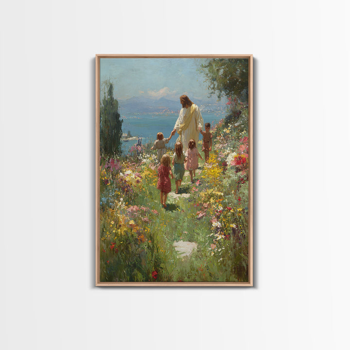 Summer Of Grace – Framed Canvas Print – Christian Art Canvas – Christian Art – Christian Wall Art – Jesus Painting – Christian Decor
