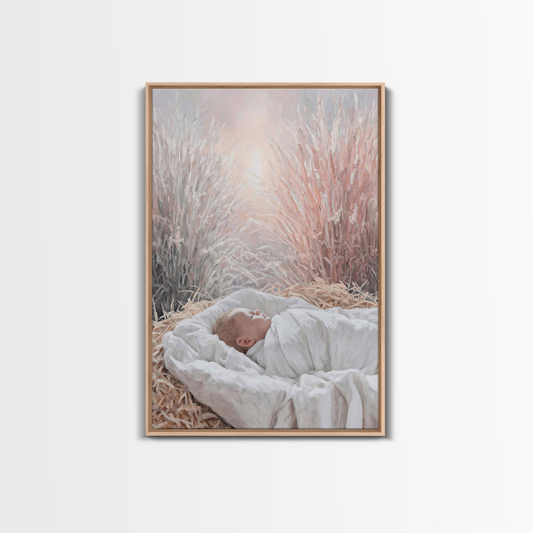 Dawn Of Bethlehem, Framed Canvas Print, Christian Christmas Art, Christian Wall Art, Christmas Canvas Wall Art, Jesus Painting, Christian A