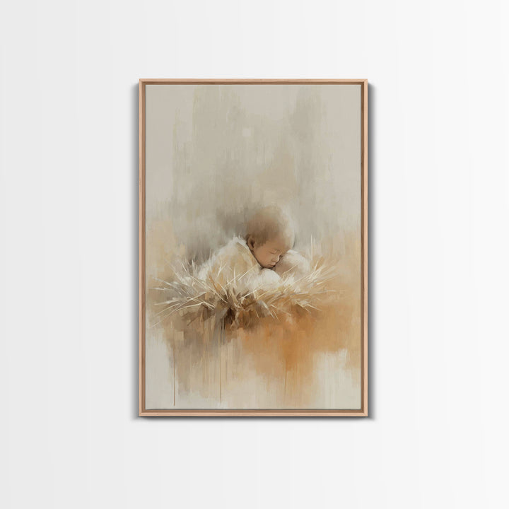 Pastoral Shepherd Calm | Framed Canvas Print | Christian Art Canvas | Christian Wall Art | Jesus Painting | Christian Christmas Art | Chris