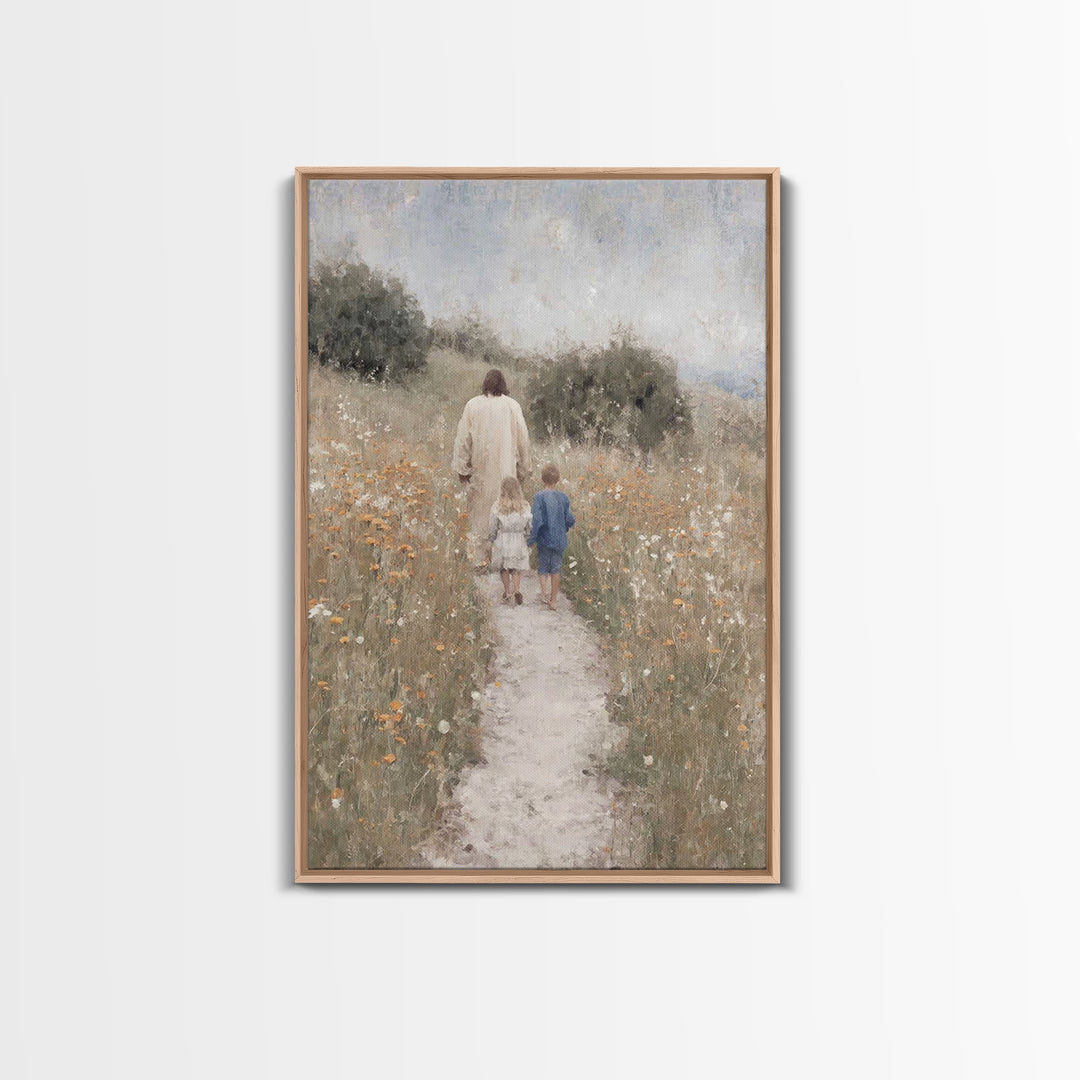 Garden Of Promise – Framed Canvas Print – Christian Wall Art – Christian Art Canvas – Jesus Painting – Modern Christian Art – Christian Gif