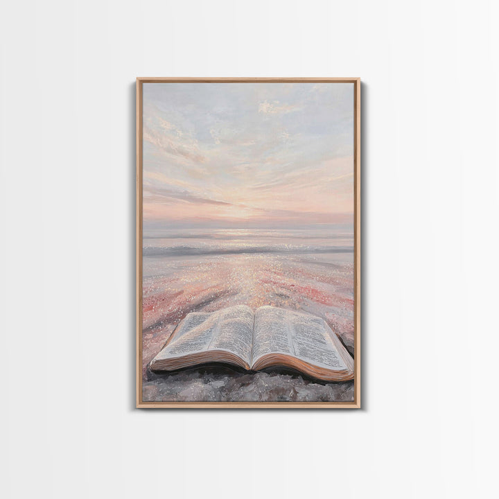 Sunrise Scripture – Framed Canvas Print – Christian Wall Art – Christian Art Canvas – Christian Art Print – Modern Christian Art – Christia