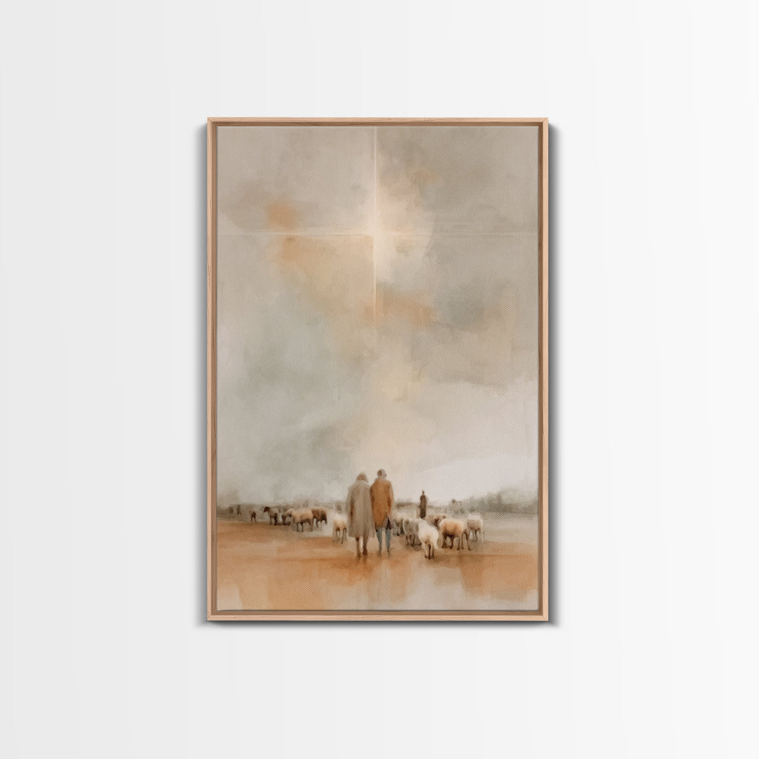 Star Of Hope | Framed Canvas Print | Christian Art Canvas | Christmas Wall Art | Modern Christian Art | Christian Christmas Art