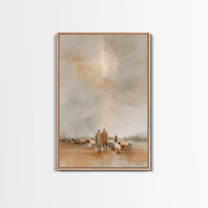 Star Of Hope | Framed Canvas Print | Christian Art Canvas | Christmas Wall Art | Modern Christian Art | Christian Christmas Art